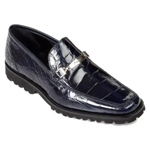 Mauri 4692 Wonder Blue Genuine All Over Alligator Loafer Shoes