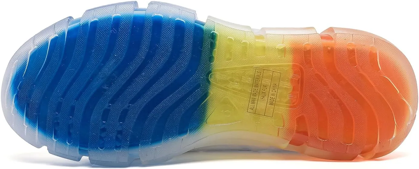 MEMON Women's Sports Shoes Rainbow Jelly Soles Sneakers Breathable Running/Walking Fashion Shoes Tennis Shoes