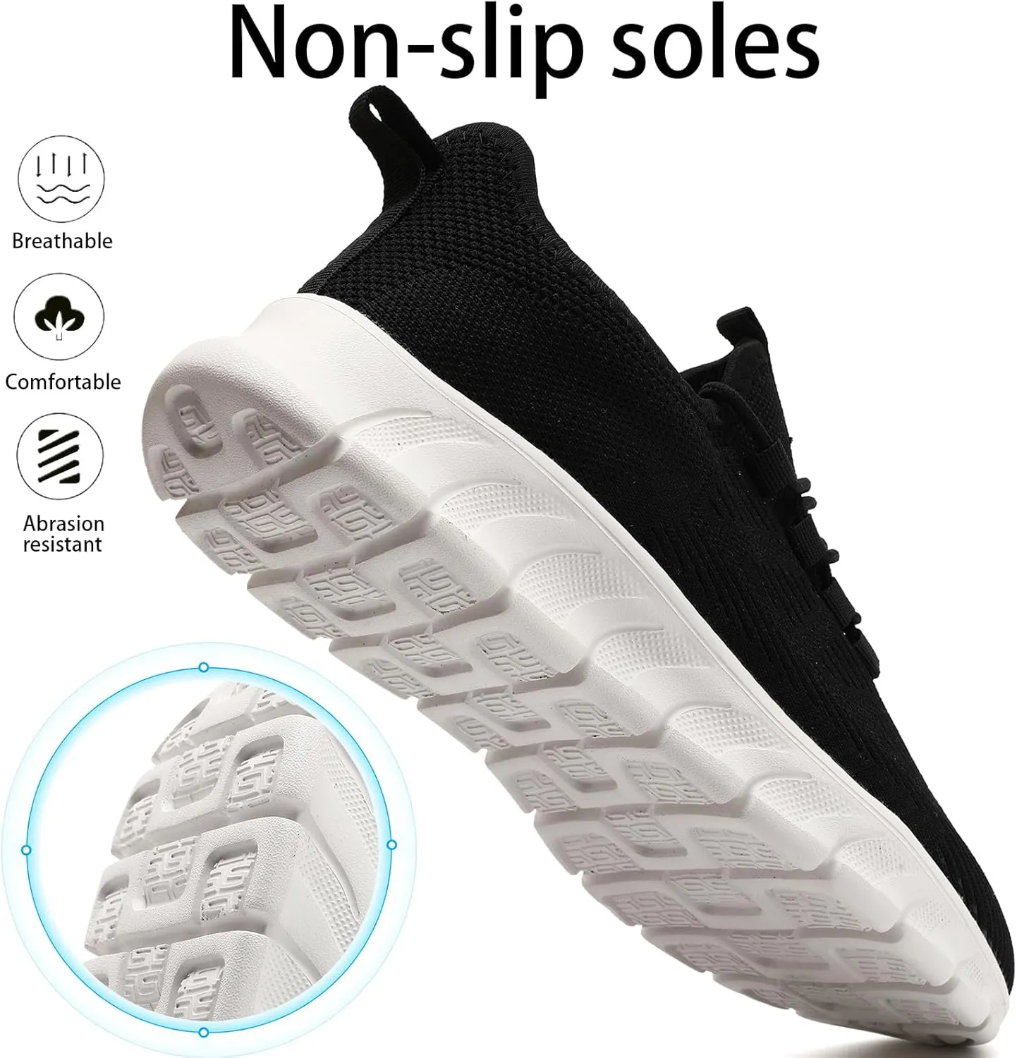 Men Running Shoes Tennis Walking Gym Slip On Athletic Fashion Sneakers Lightweight Breathable Sport Shoe