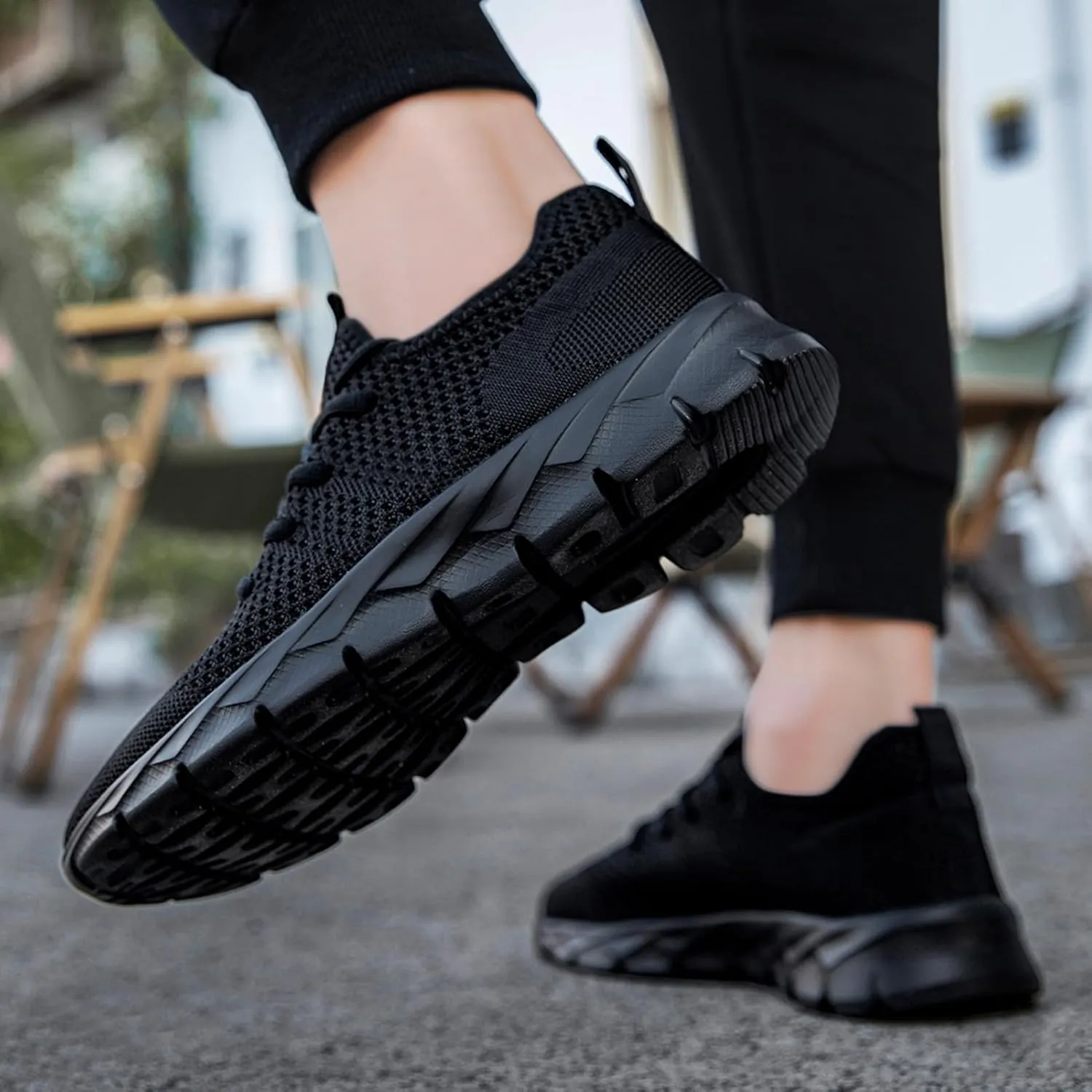 Men Running Shoes Tennis Walking Gym Slip On Athletic Fashion Sneakers Lightweight Breathable Sport Shoe