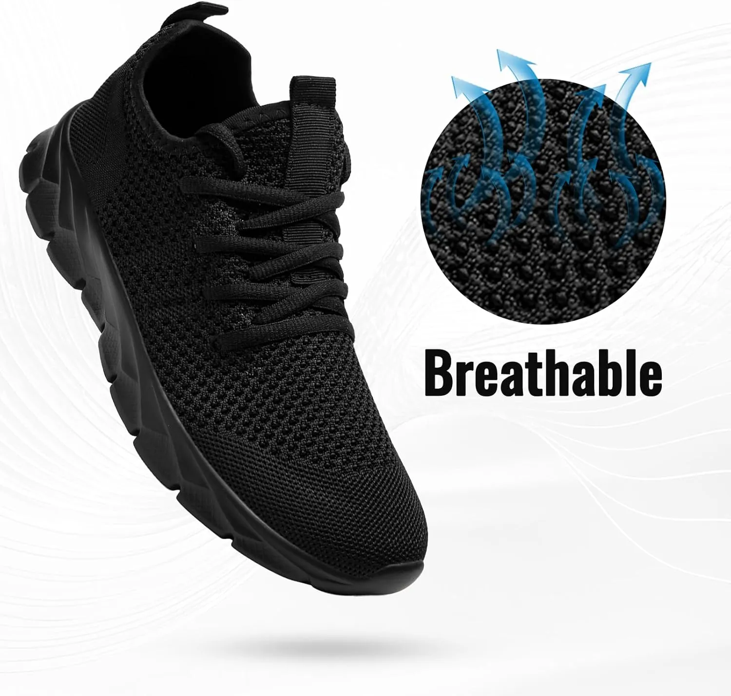 Men Running Shoes Tennis Walking Gym Slip On Athletic Fashion Sneakers Lightweight Breathable Sport Shoe