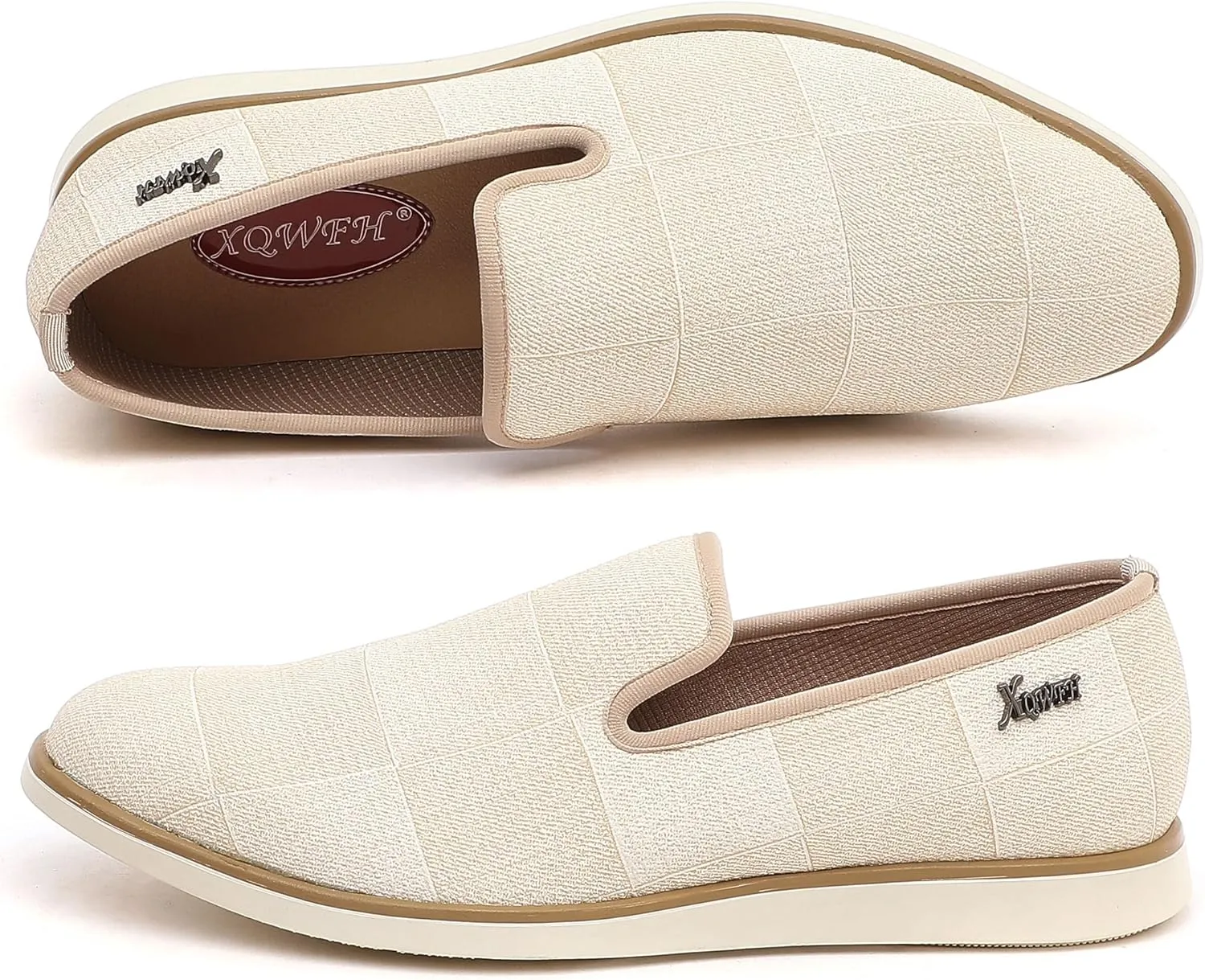 Men's Casual Loafers & Slip On Shoes Daily Commuting Comfortable Canvas Shoes Lightweight Non-Slip Walking Penny Shoes for Men