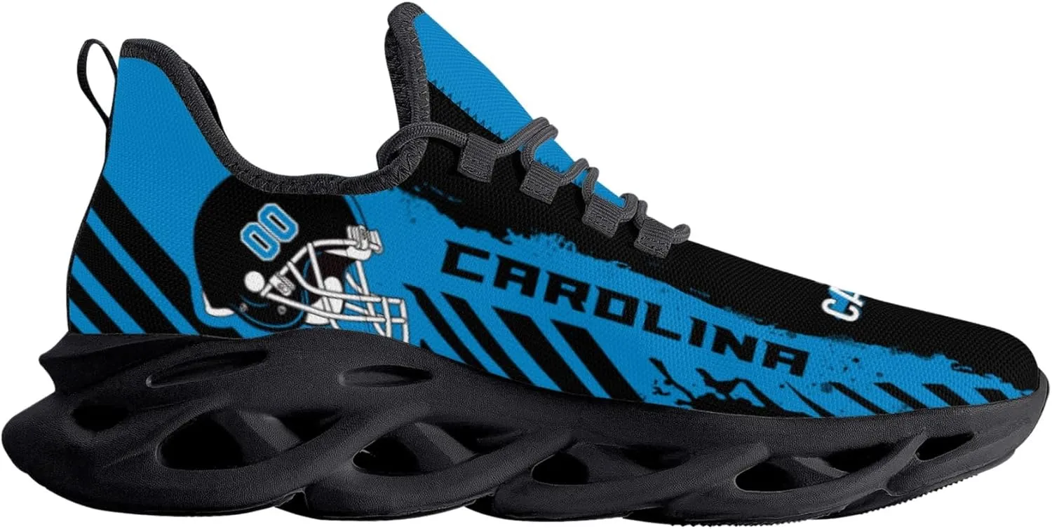 Men's Custom Football Flex Control Sneakers Personalized Breathable Fan Gift Name Number Workout Athletic Gym Slip-on Shoes
