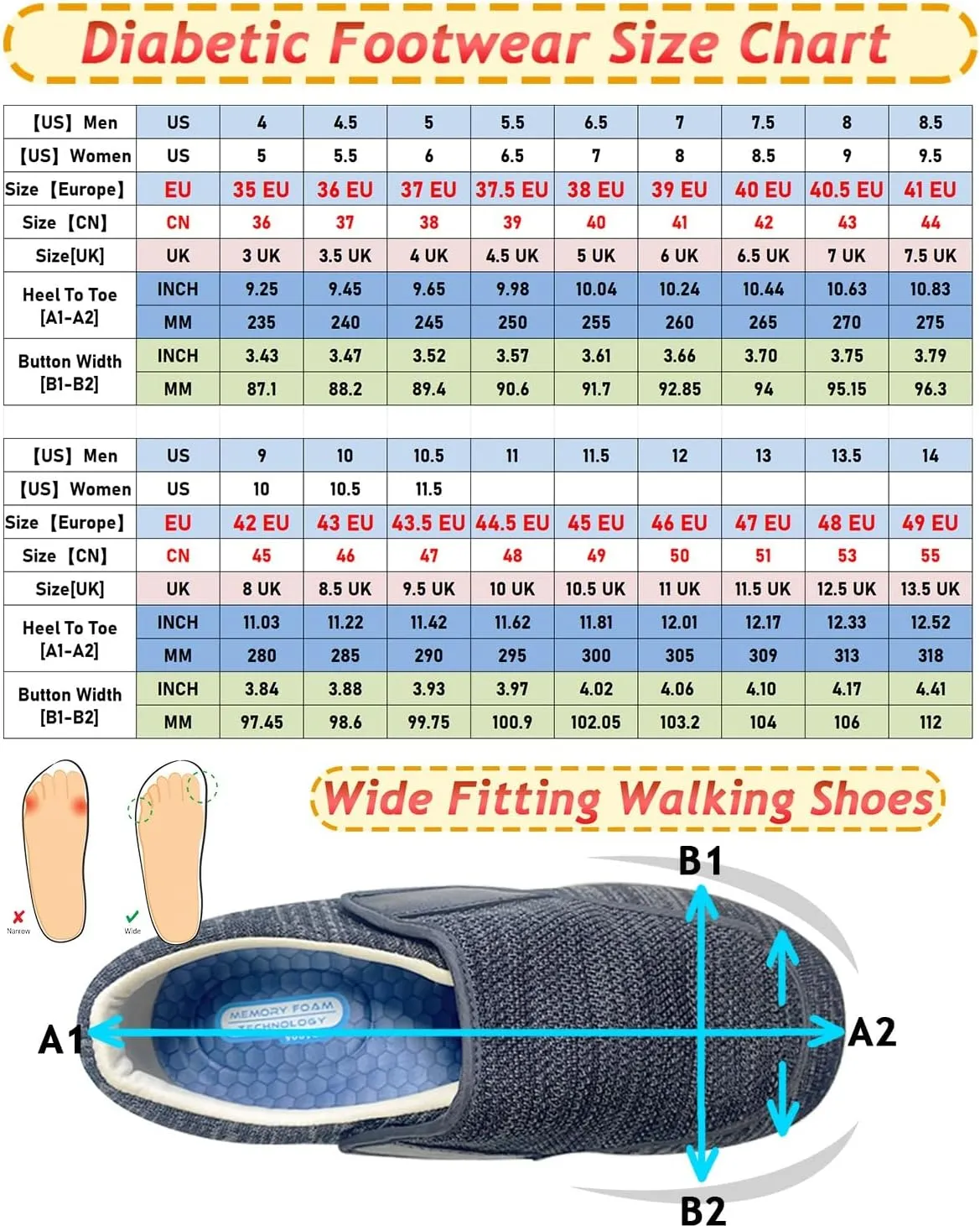 Men's Diabetic Wide Width Breathable Knit Adjustable Slipper with Anti-Slip Indoor Outdoor Sole Elderly Seniors Walking Shoes and Widening Elderly Shoes