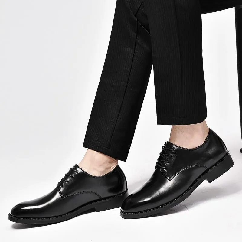 Mens Dress Shoes Casual Business Formal Oxford Shoes Breathable Leather Wingtip Brogue for Men