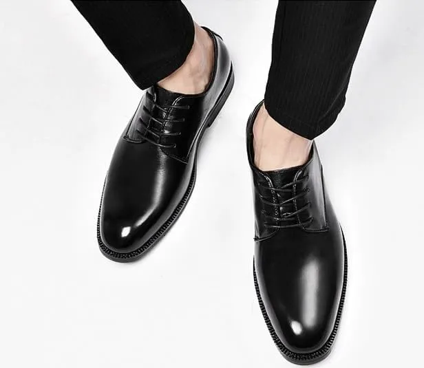 Mens Dress Shoes Casual Business Formal Oxford Shoes Breathable Leather Wingtip Brogue for Men