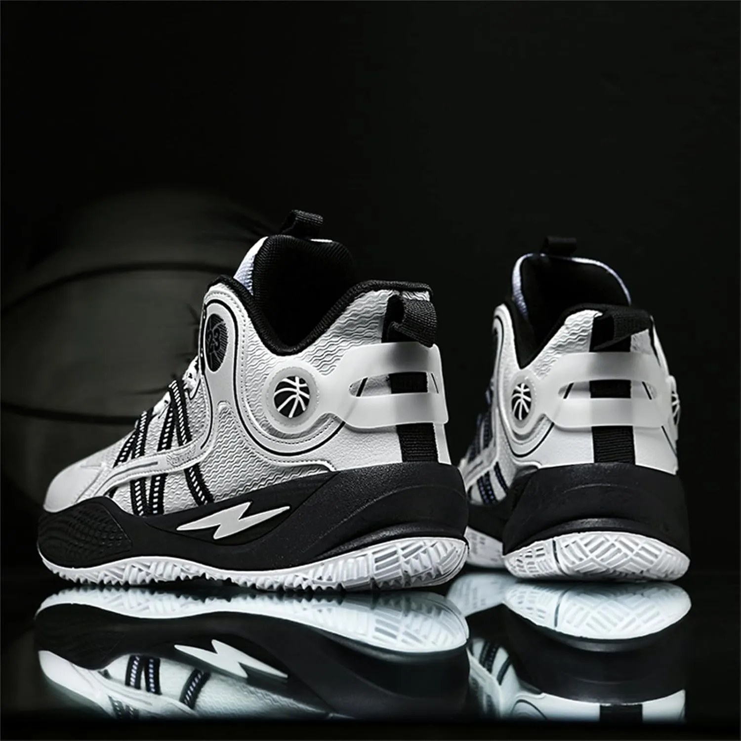 Mens High Top Basketball Shoes Streetball Breathable Non Slip Outdoor Sneakers Cushioning Workout Running Shoes for Fitness Tennis Shoes