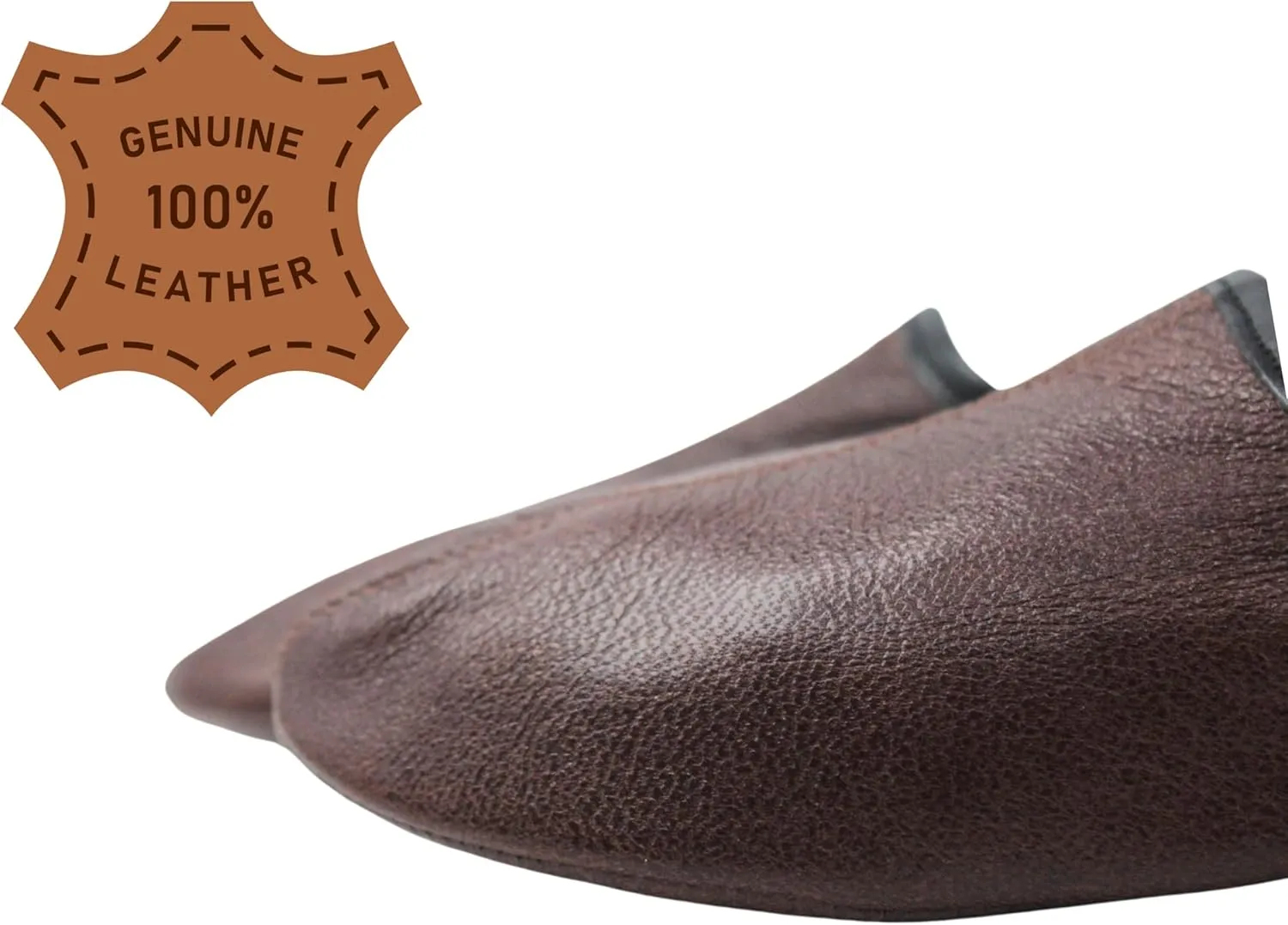 Mens Indoor Leather Slippers Traditional Babouche House Shoes Barefoot Moccasin