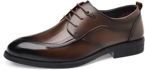 Men's Modern Pointed-Toe Oxford Shoes Lightweight Leather Dress Sneakers Business Men Casual Loafer Shoes