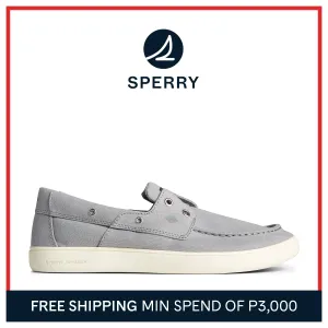 Men's Outer Banks 2-Eye Canvas Boat Shoe - Grey (STS23865)