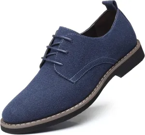 Men's Oxford Dress Shoes Classic Lace Up Casual Suede Leather Low-Top British Business Breathable Formal