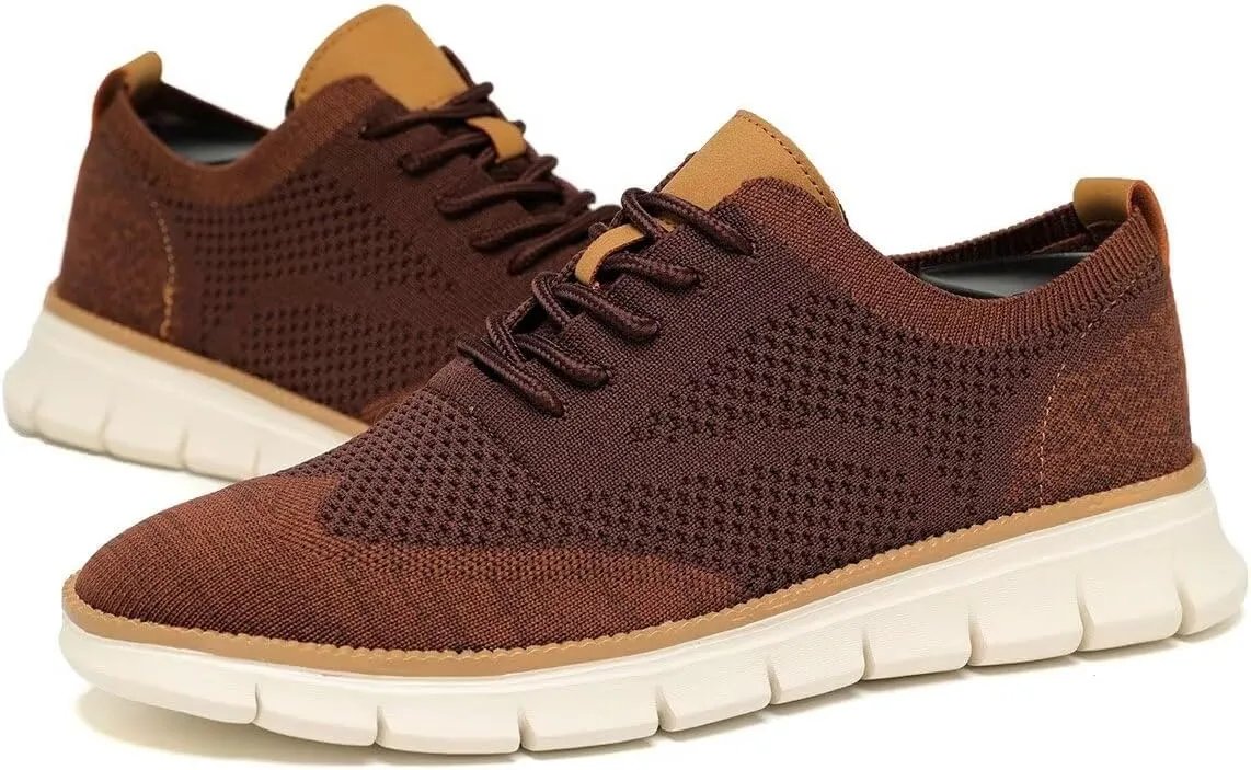 Men's Oxfords Lace-Up Lightweight Casual Walking Shoes Fashion Sneakers Shoes