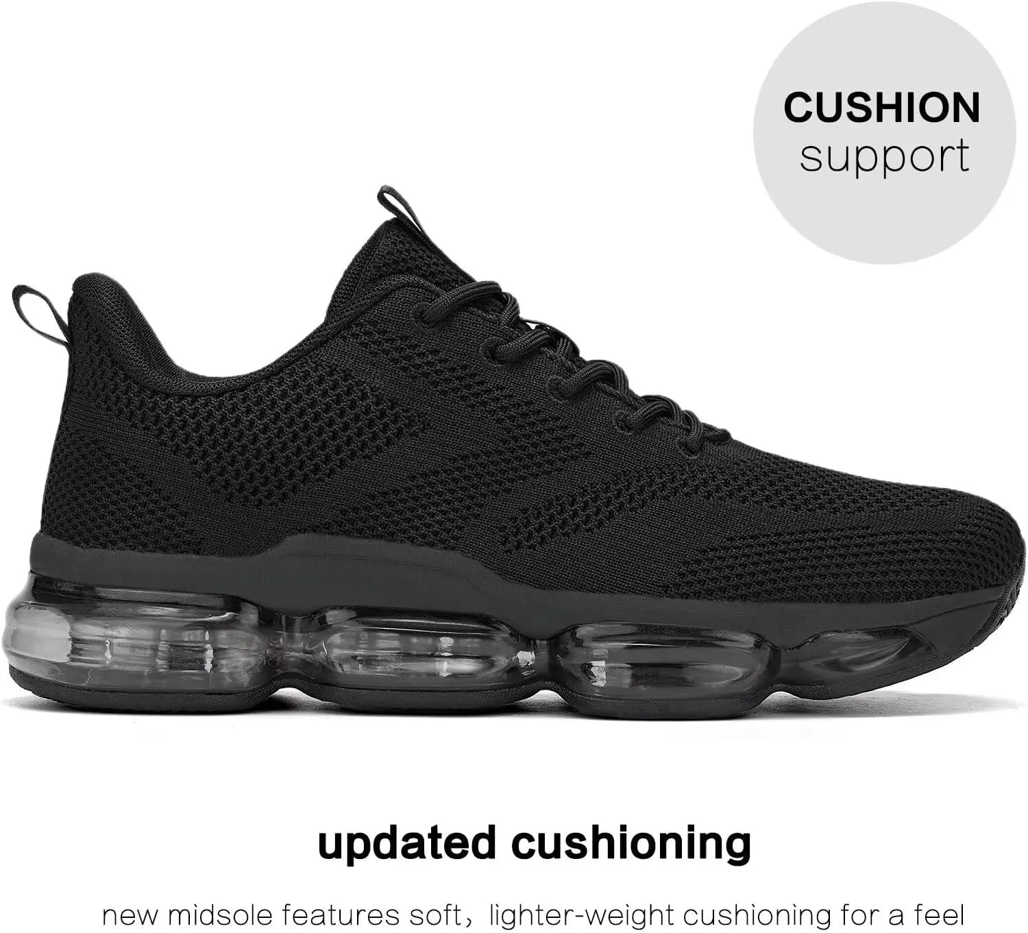 Mens Running Shoes Air Low Top Comfort Walking Lace Up Sneakers Breathable Fashion Tennis Sport Gym Fitness Cross Trainers