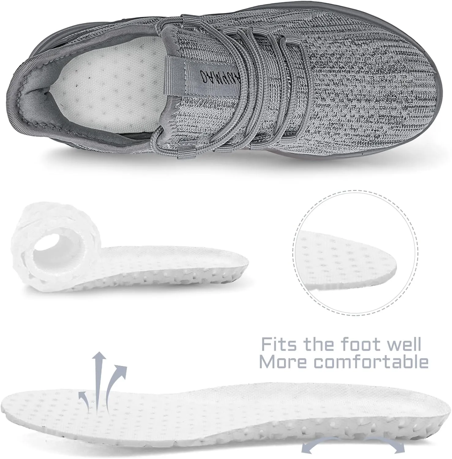 Mens Running Shoes Tennis Sneakers Walking Slip on Gym Workout Athletic Breathable Jogging Sport Casual Shoe