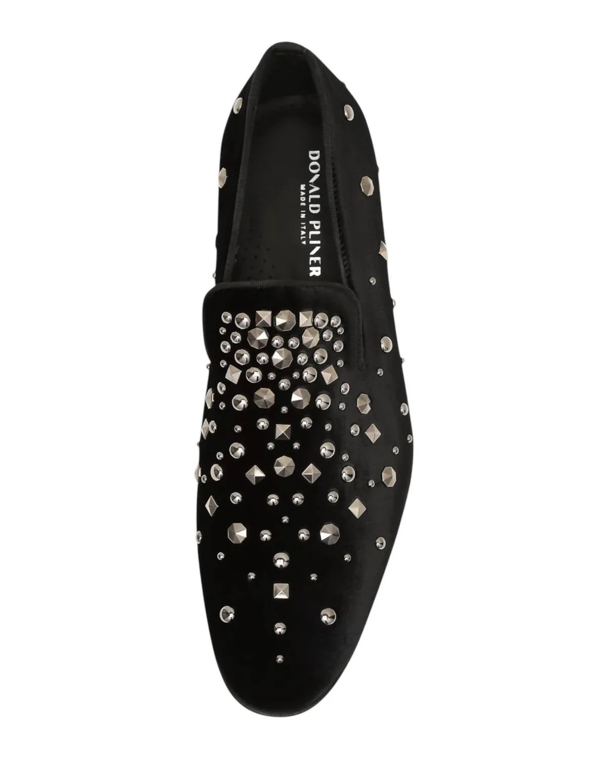 Men's Spencer Velvet Rhinestone Shoe In Black