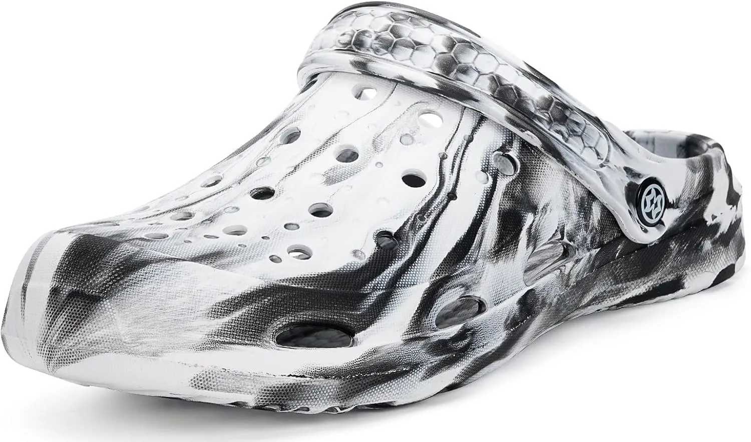 Mens Womens Garden Clogs Shoes with Arch Support Unisex Gardening Slip on Sandals Beach Slippers Tie-Dye Clog