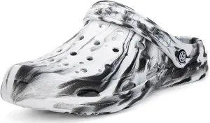 Mens Womens Garden Clogs Shoes with Arch Support Unisex Gardening Slip on Sandals Beach Slippers Tie-Dye Clog