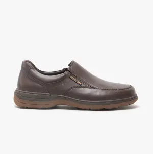 Mephisto DAVY RIKO Mens Leather Slip On Shoes Dark Brown