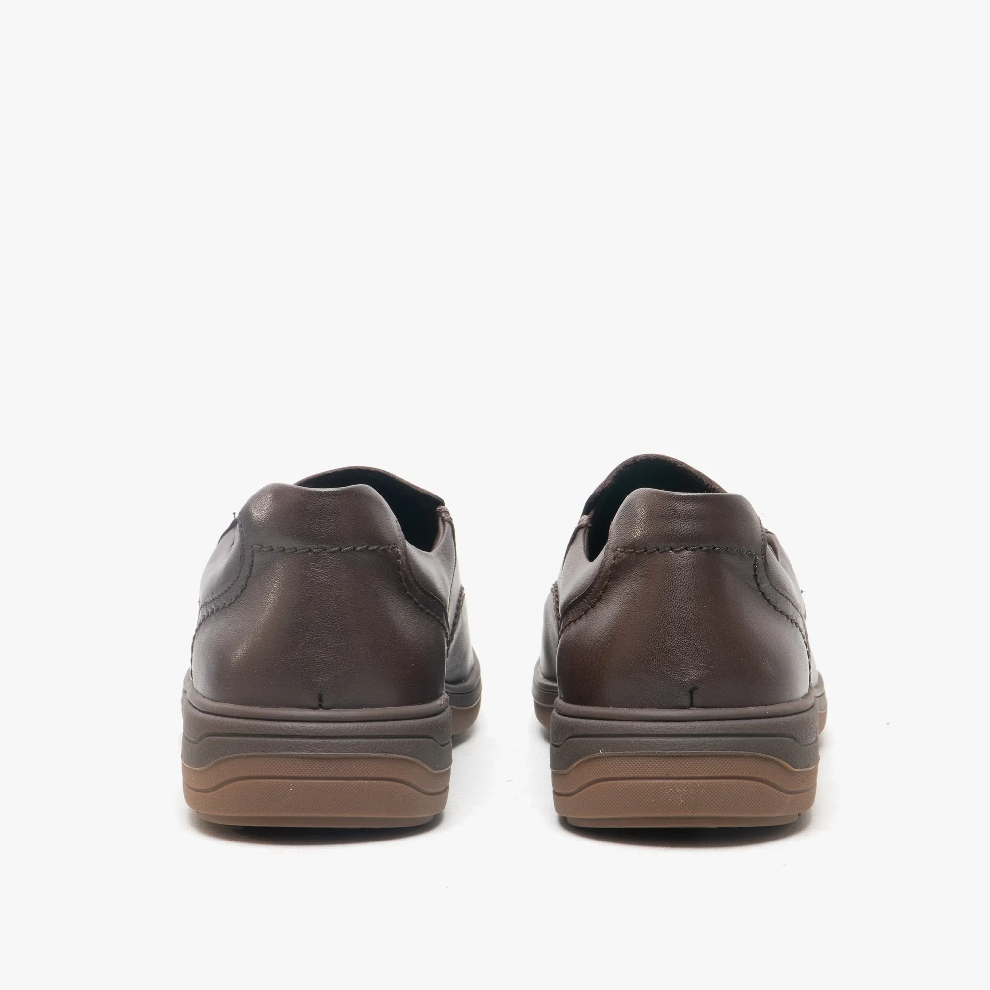 Mephisto DAVY RIKO Mens Leather Slip On Shoes Dark Brown