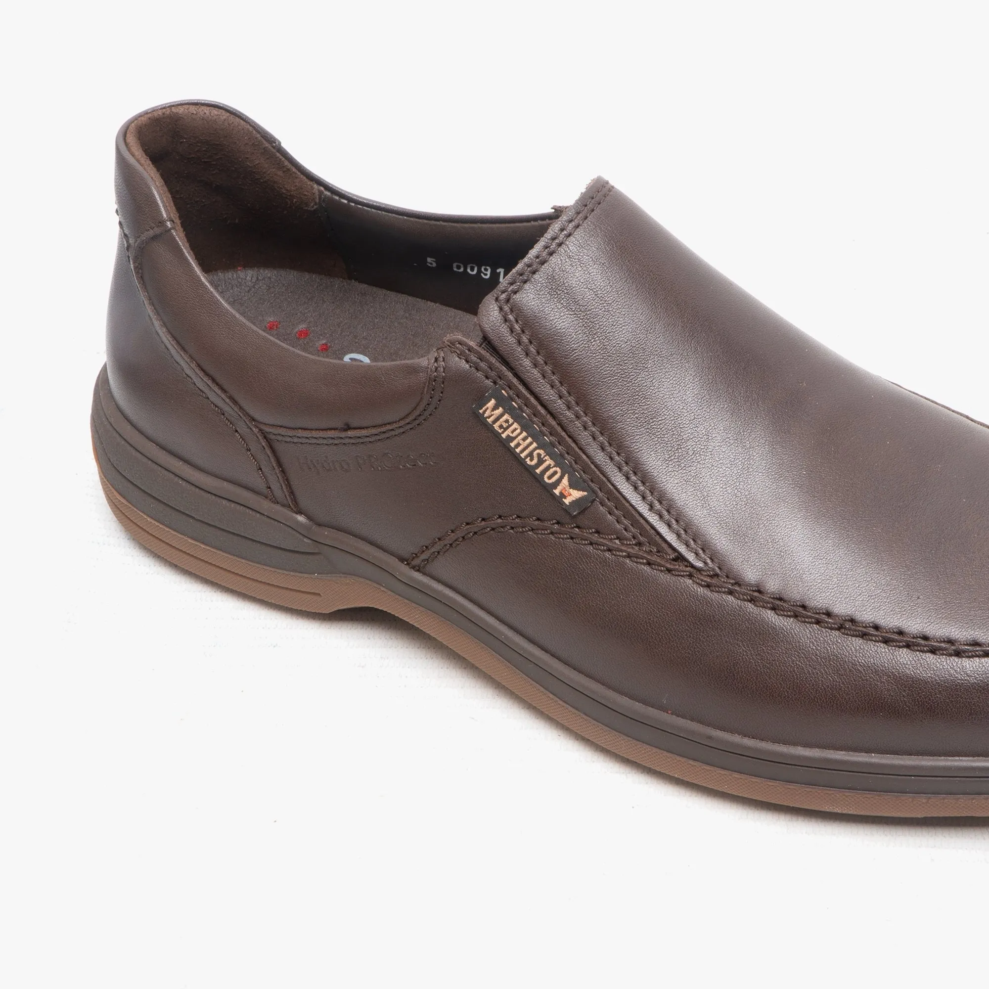 Mephisto DAVY RIKO Mens Leather Slip On Shoes Dark Brown