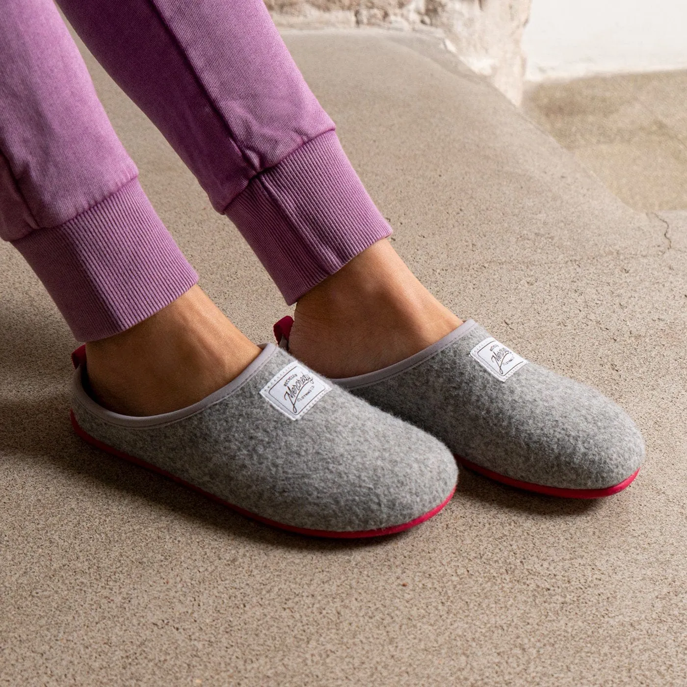 Mercredy Slipper Grey / Fuxia
