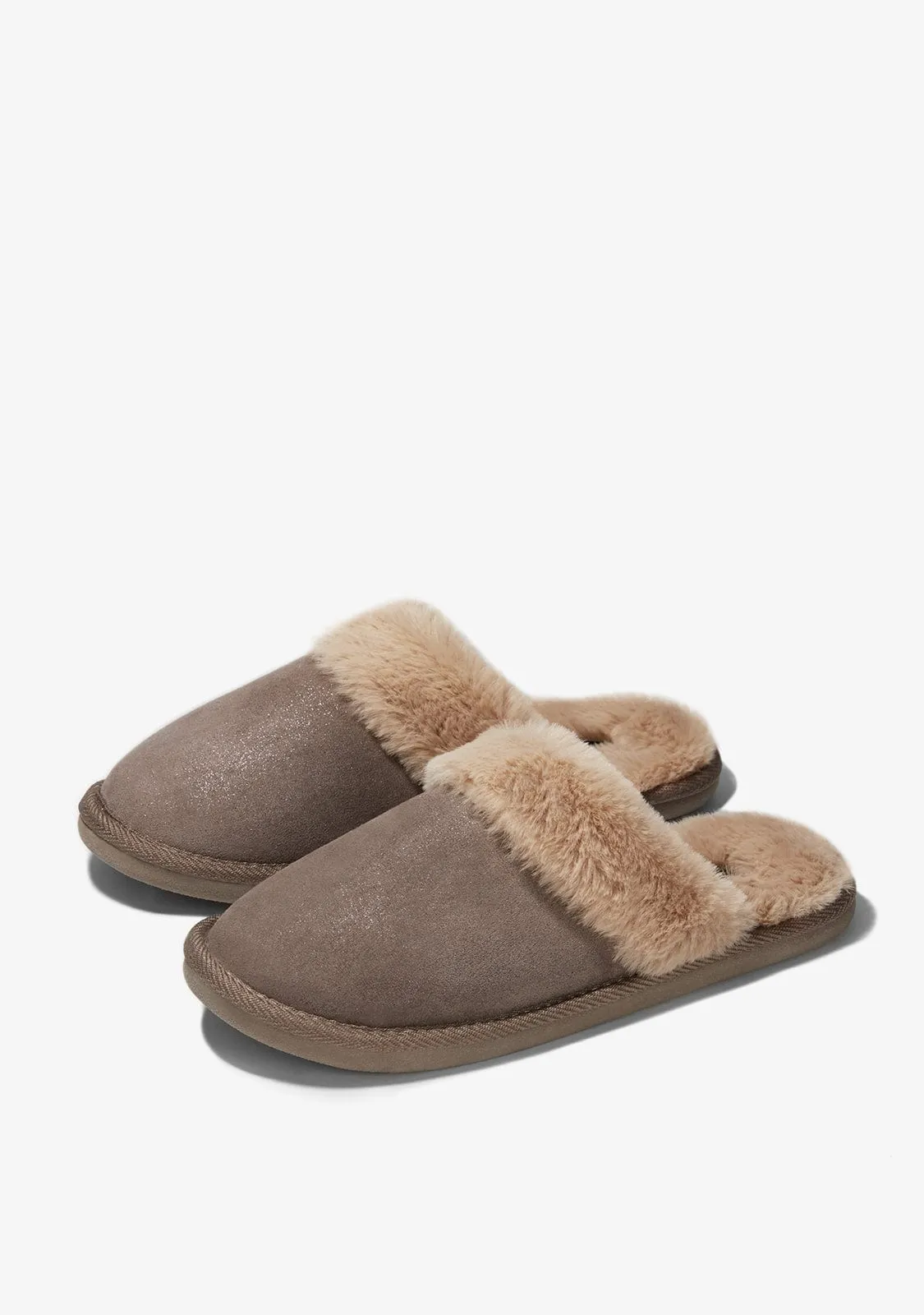 Metallic Taupe Home Slipper