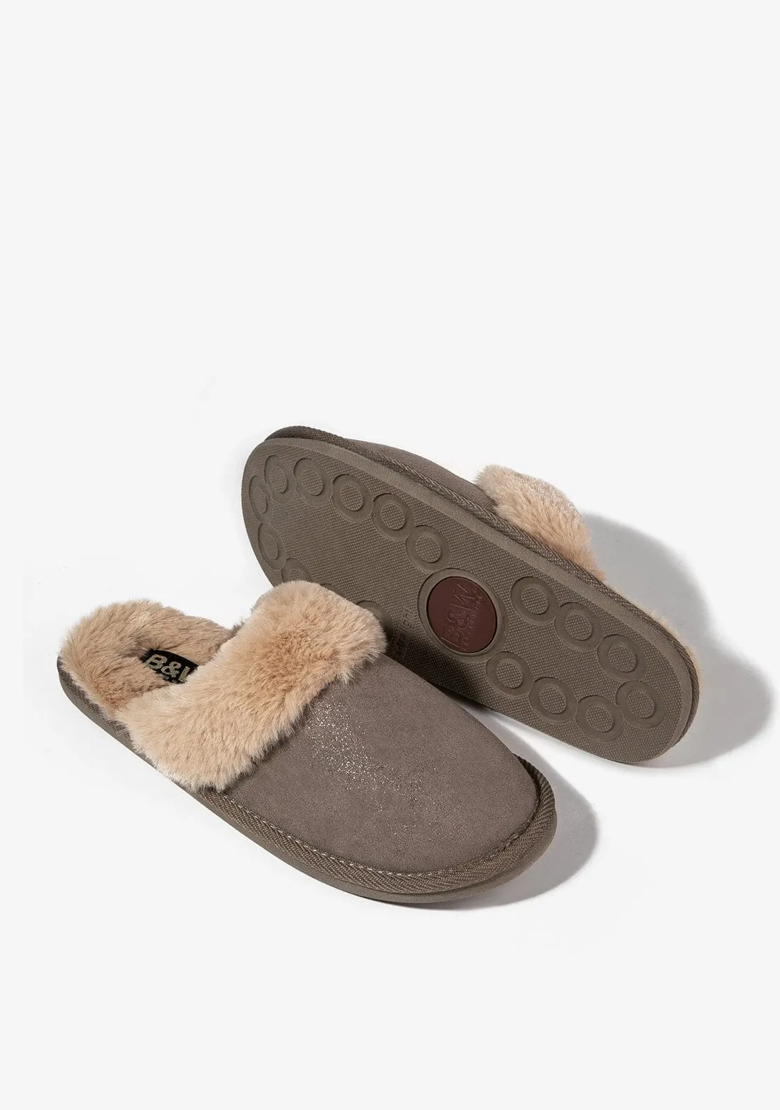 Metallic Taupe Home Slipper