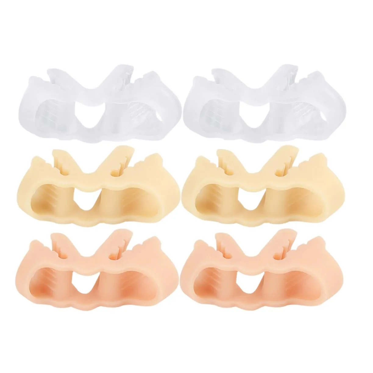 Mikinona E Straightener Corrector for Women 3 Pairs Silicone Toe Separators Overlapping Toe Relief Bunion Care Breathable Comfortable
