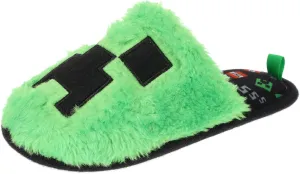 Minecraft Men's/Women's Unisex Slipper Novelty Plush Scuff Creeper Green Men's Women's 11-12 9-10