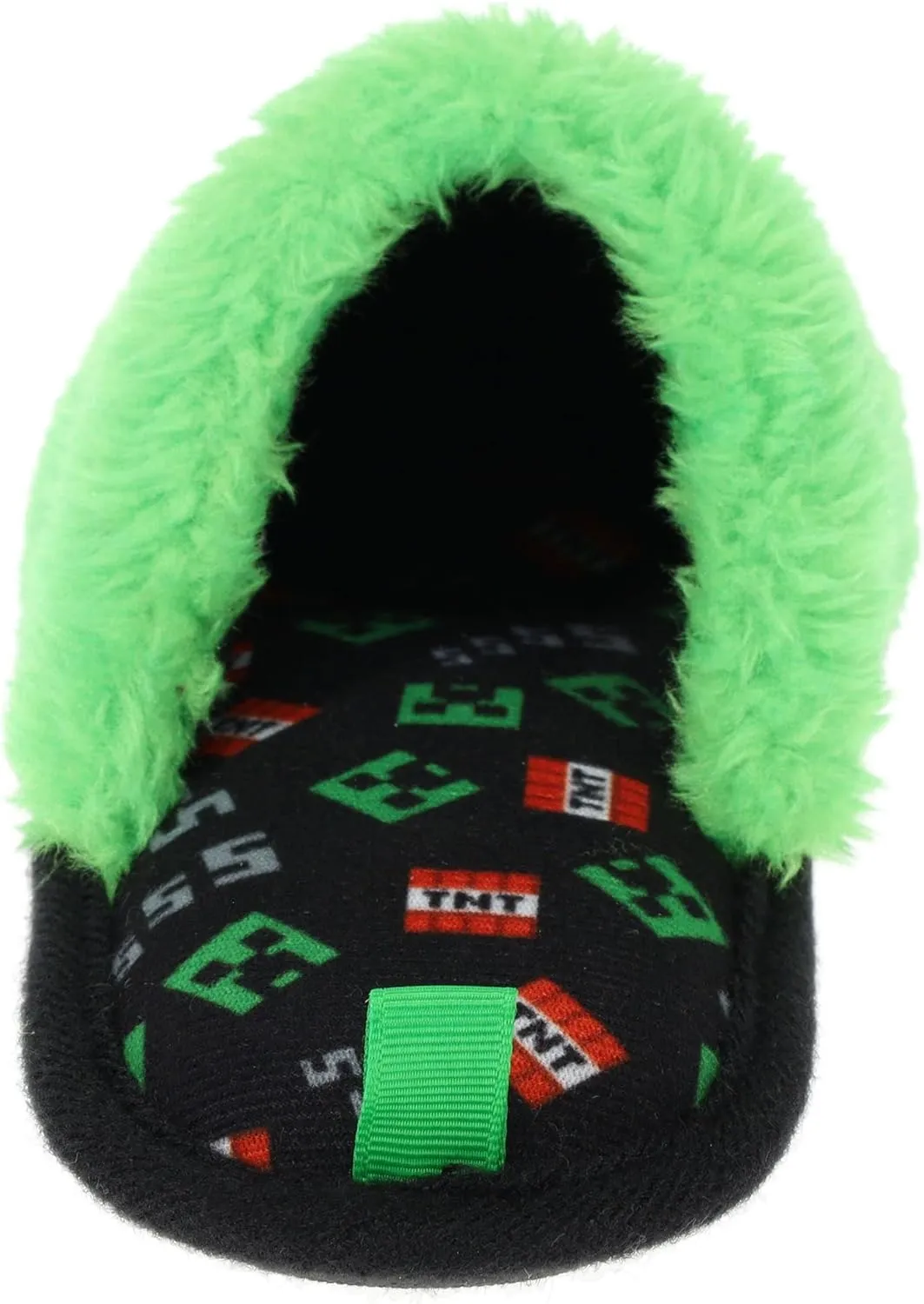 Minecraft Men's/Women's Unisex Slipper Novelty Plush Scuff Creeper Green Men's Women's 11-12 9-10