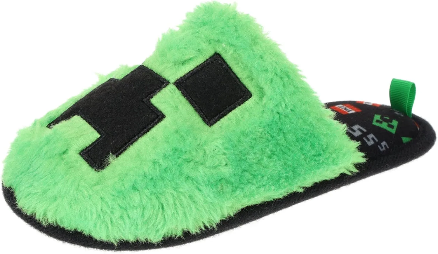 Minecraft Men's/Women's Unisex Slipper Novelty Plush Scuff Creeper Green Men's Women's 11-12 9-10