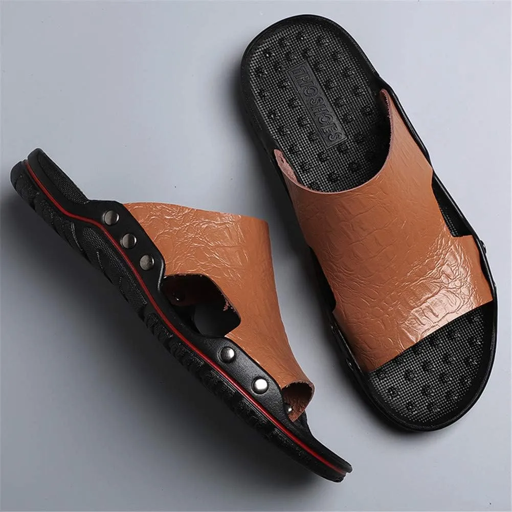 MizHome Men's Open Toe Beach Slides Sandals Indoor Outdoor Casual Slippers for Summer