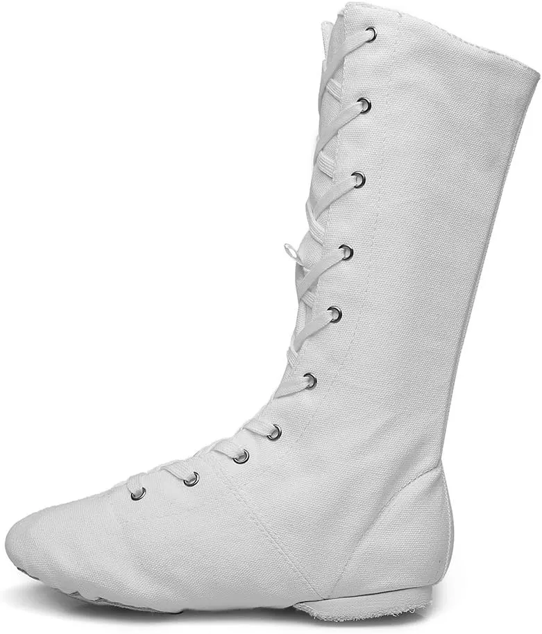 MSMAX Dancing Sneakers High Top Canvas Jazz Boots for Youth Women