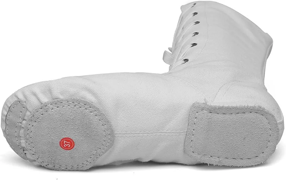 MSMAX Dancing Sneakers High Top Canvas Jazz Boots for Youth Women