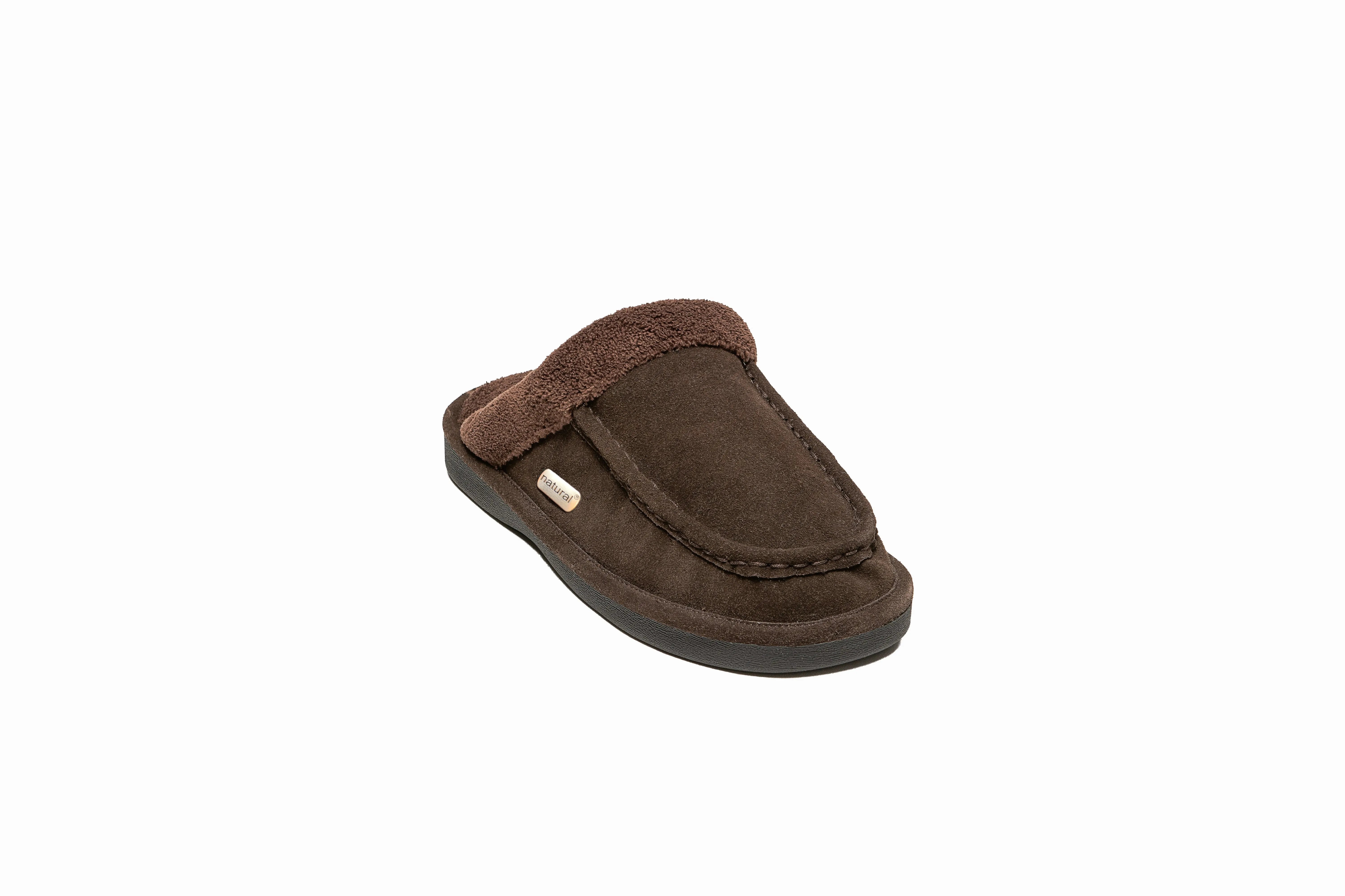 Natural Oliver Suede Men Slippers | Brown