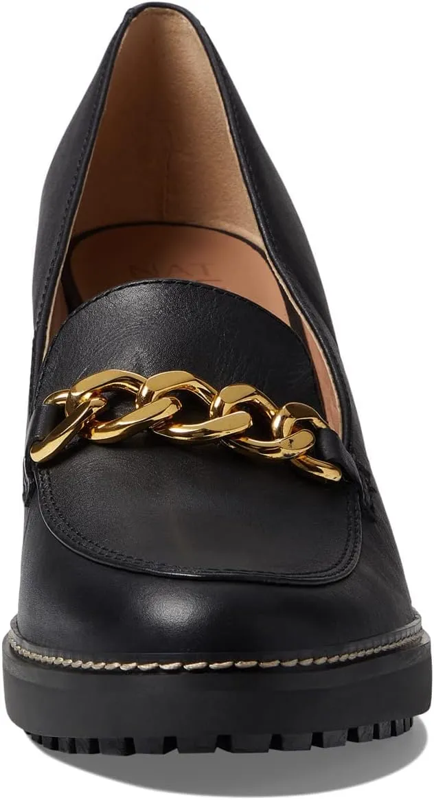 Naturalizer Women's Callie-Moc Loafer Pump Black Leather 8.5 W