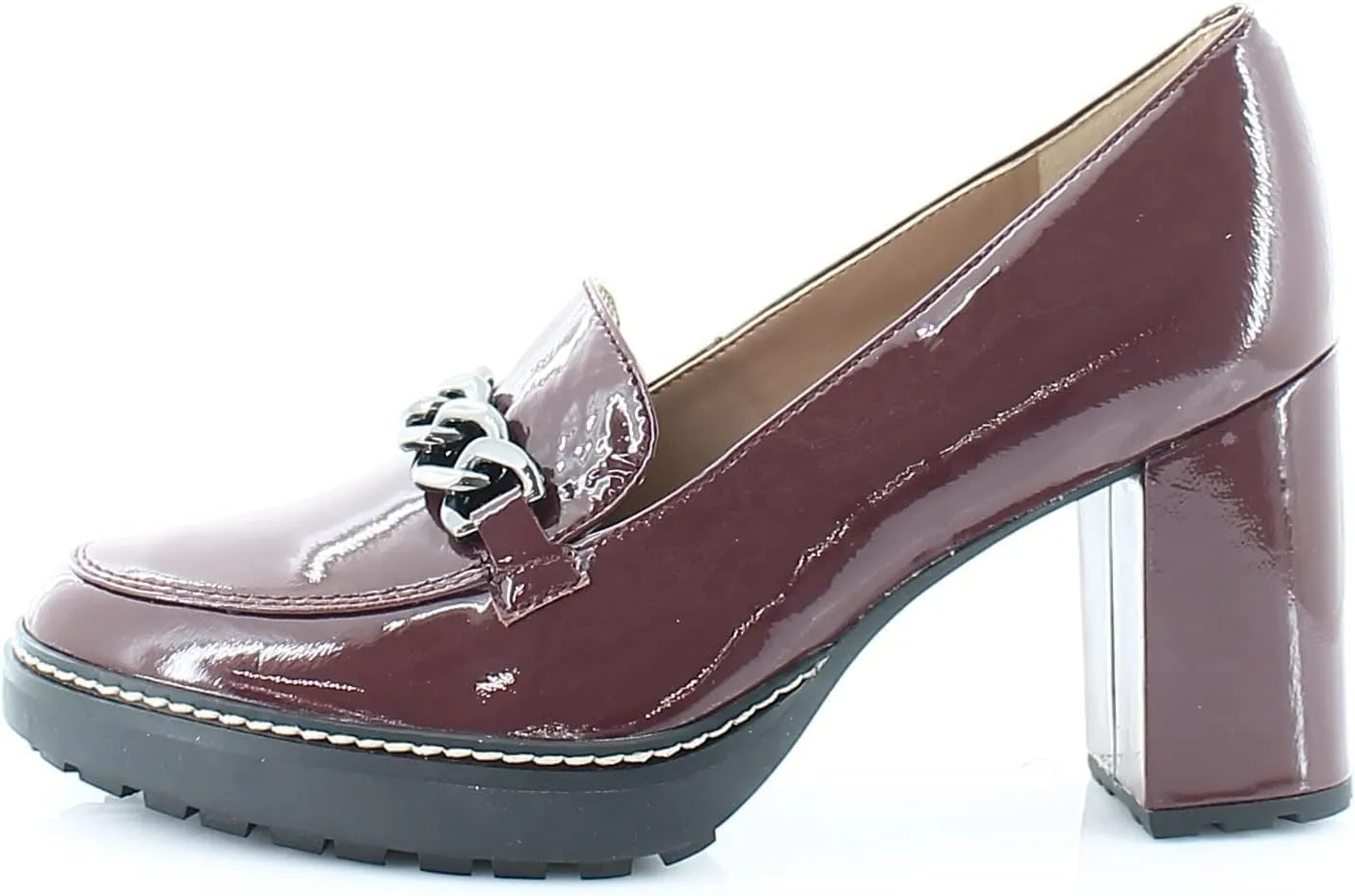 Naturalizer Women's Callie-Moc Loafer Pump Cabernet Sauvignon Patent Red Leather 9.5 M