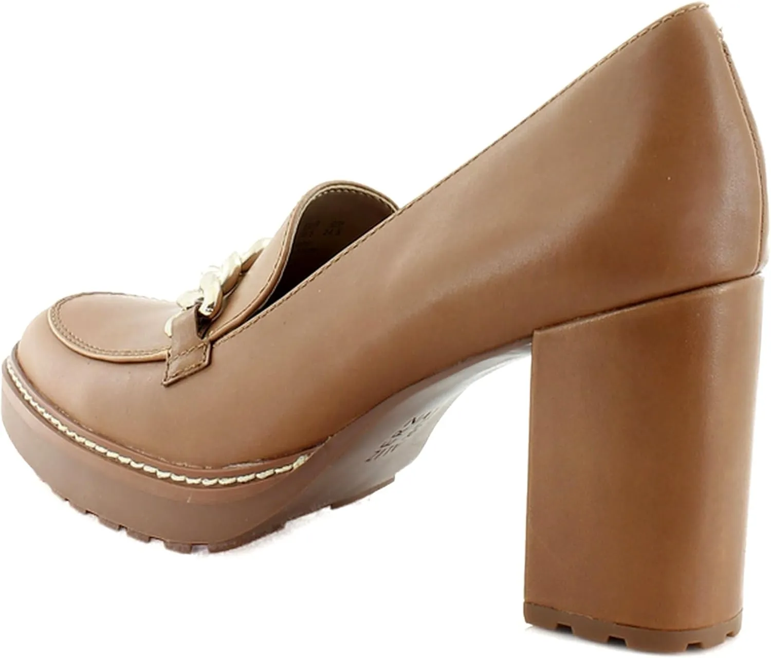 Naturalizer Women's Callie-Moc Loafer Pump English Tea Brown Leather 8.5 M