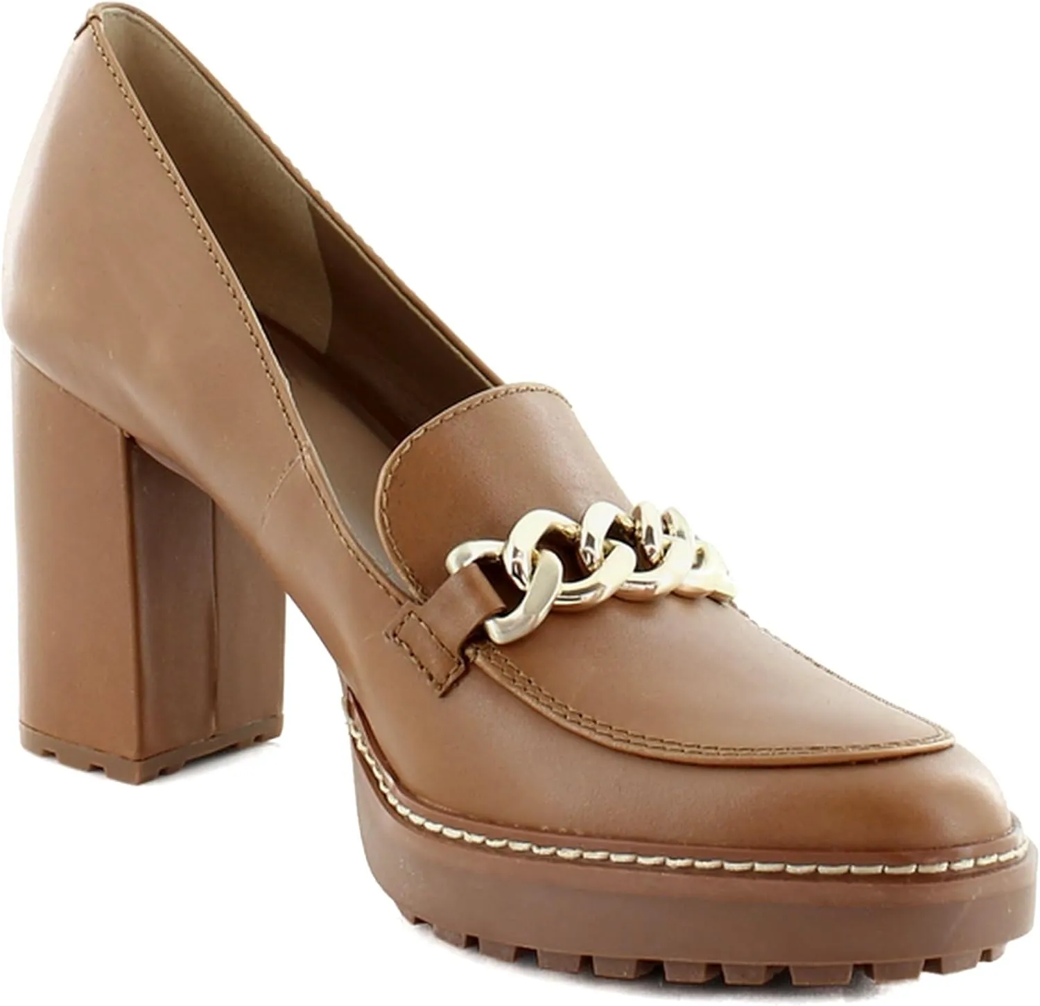 Naturalizer Women's Callie-Moc Loafer Pump English Tea Brown Leather 9.5 M