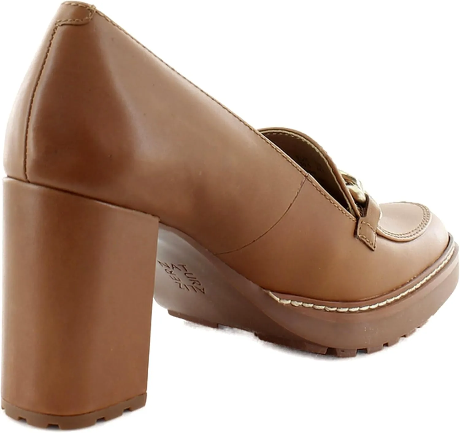 Naturalizer Women's Callie-Moc Loafer Pump English Tea Brown Leather 9.5 M