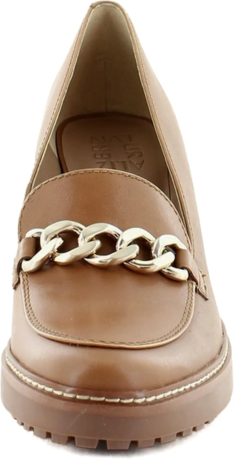 Naturalizer Women's Callie-Moc Loafer Pump English Tea Brown Leather 9.5 M