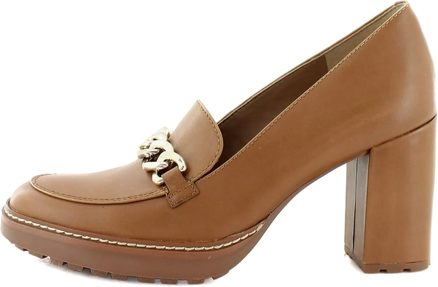 Naturalizer Women's Callie-Moc Loafer Pump English Tea Brown Leather 9.5 M