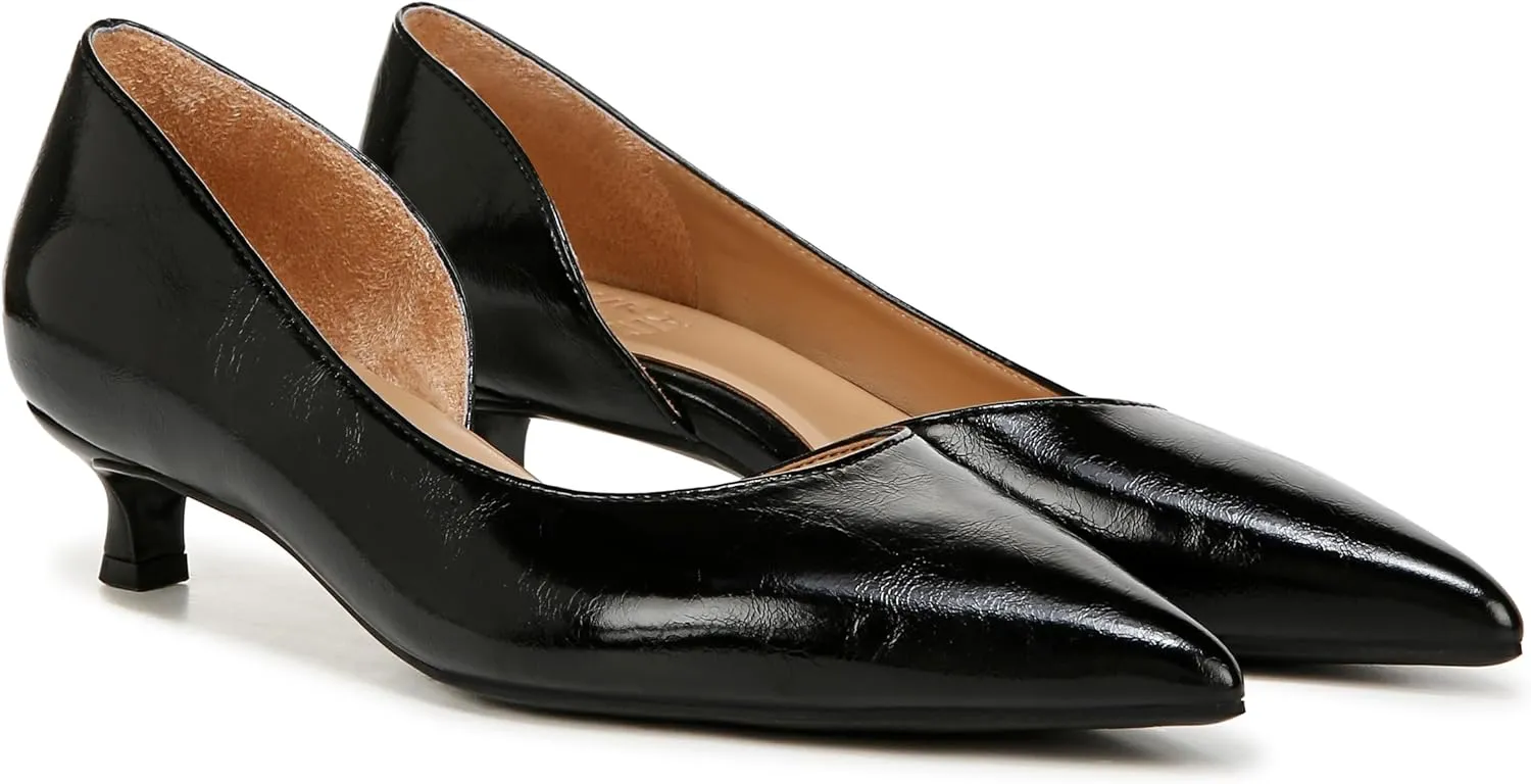 Naturalizer Womens Gallent Pointed Toe Kitten Heel Pump