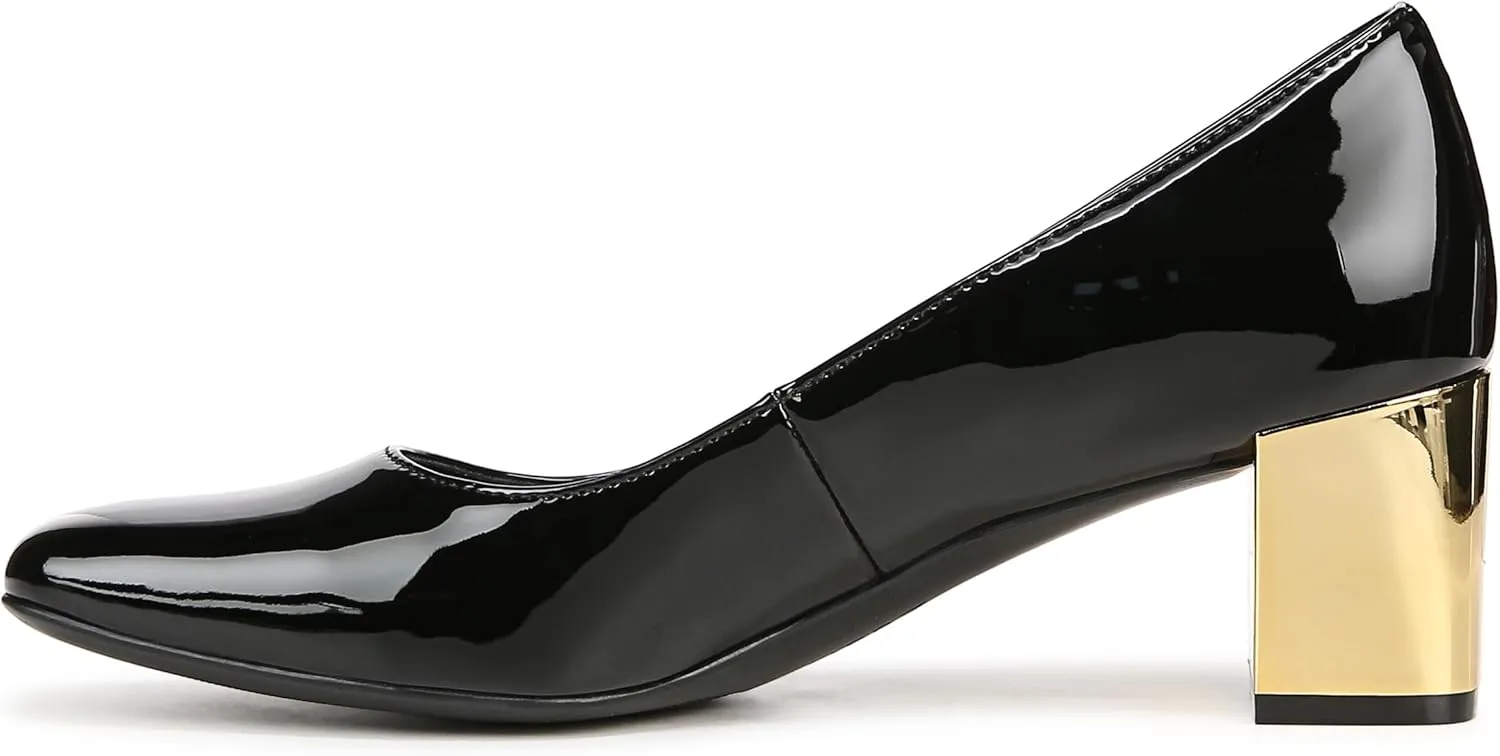 Naturalizer Womens Karina Low Block Heel Square Toe Pump