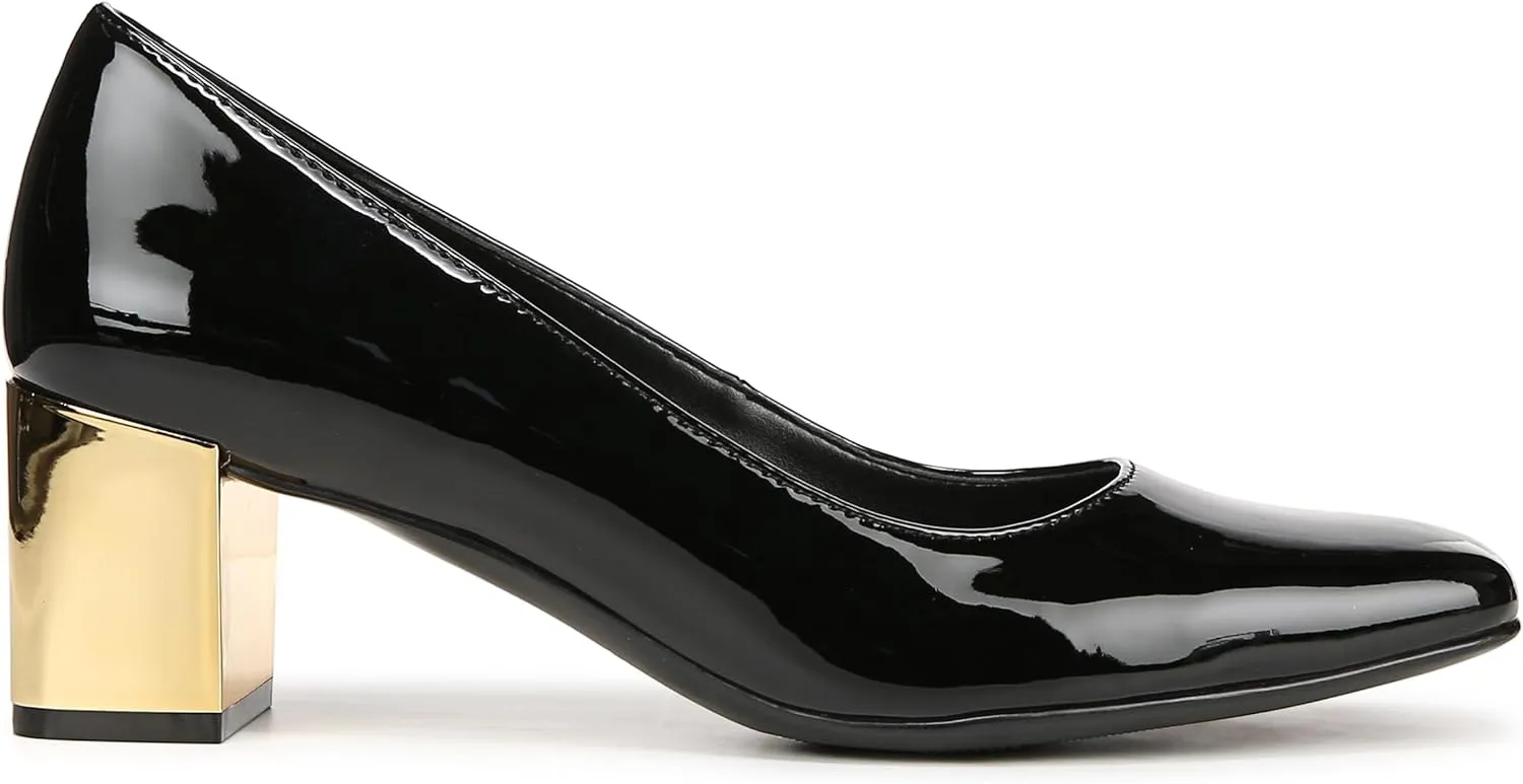 Naturalizer Womens Karina Low Block Heel Square Toe Pump