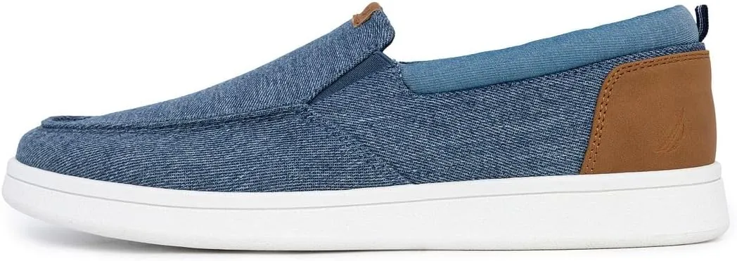 Nautica Men's Slip-On Loafers Casual Moc Toe Sneakers Boat Shoes Slipper for Men – Lightweight & Comfortable - Derwin