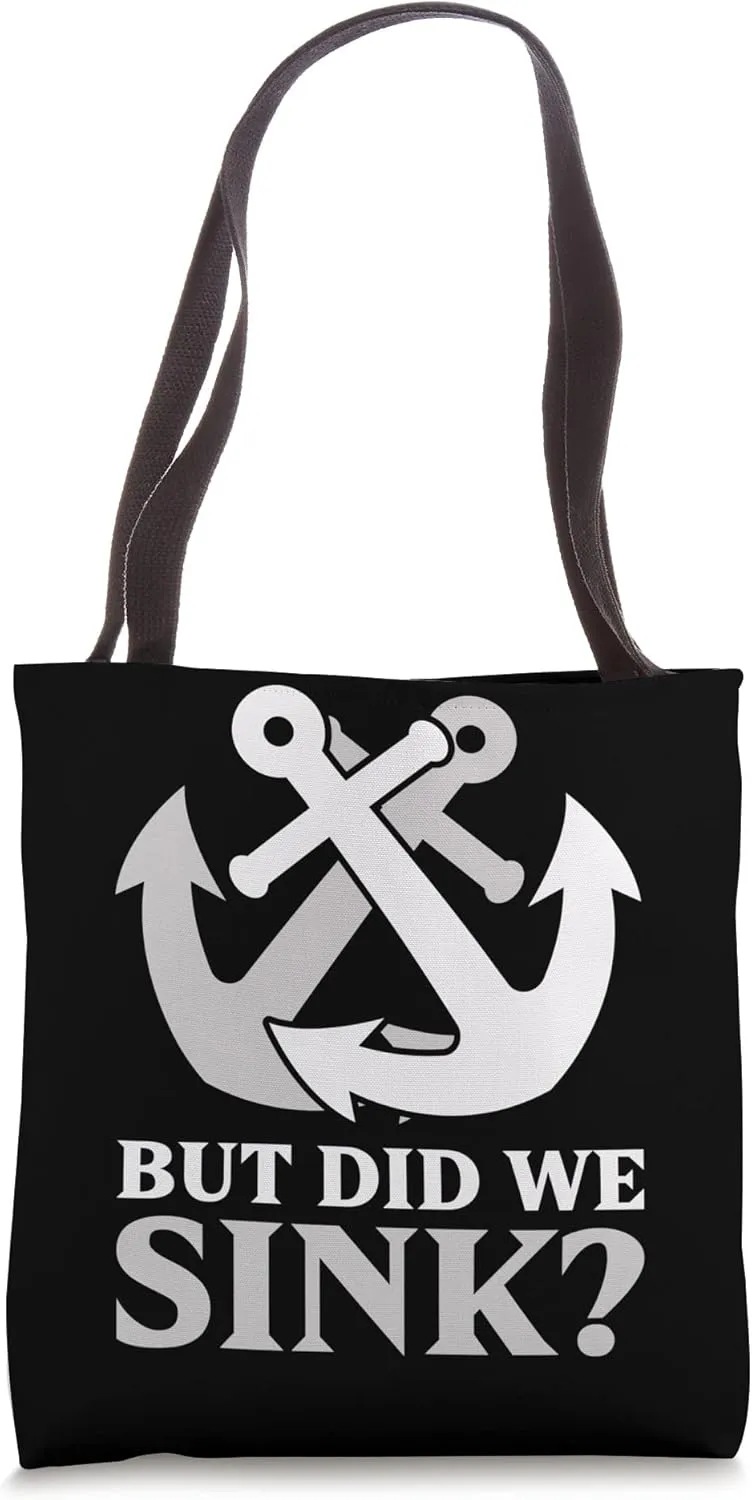 Nautical Boating Speed Boat Captain Pontoon Cruising Ship Tote Bag