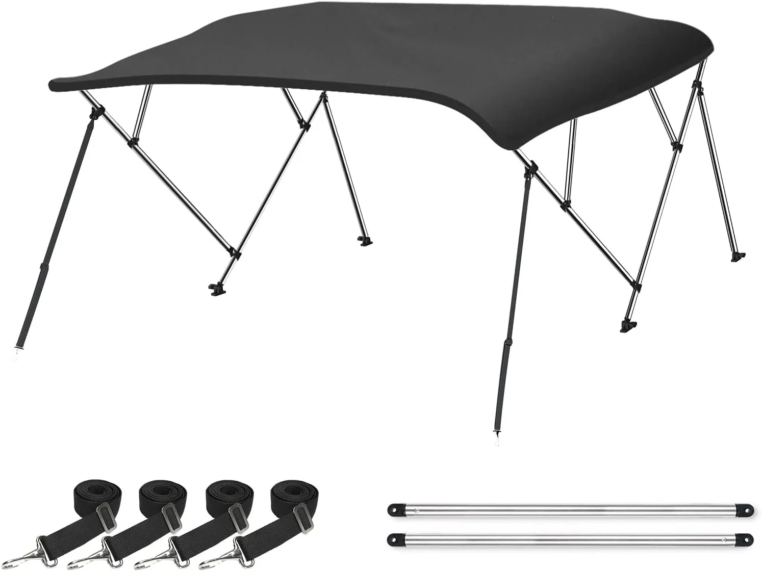 Naviskin 10 Optional Colors Available 3-4 Bow 13 Different Size Bimini Top Cover Includes Mounting Hardwares,Storage Boot with 1 Inch Aluminum Frame