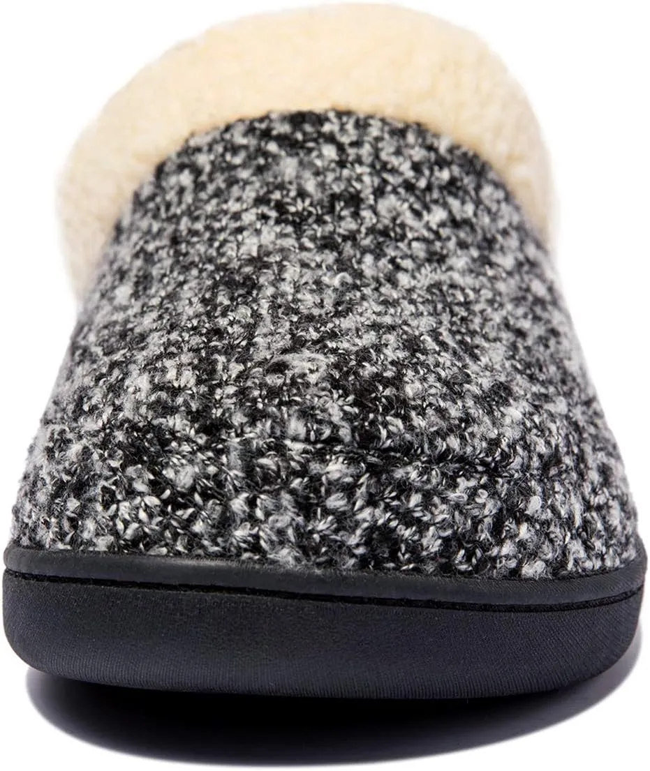 NewDenBer Men's Cozy Memory Foam Slippers Soft Slip on Indoor Outdoor Clog House Shoes