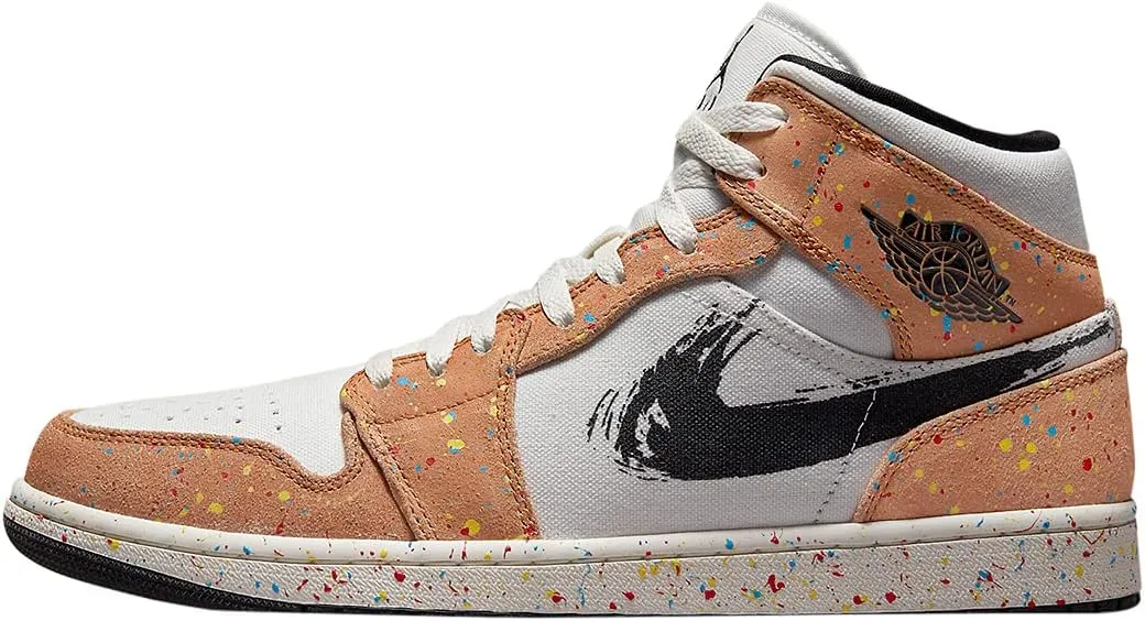 Nike WMNS Air Jordan 1 Mid Men's Basketball Shoes, Brown, 11 US